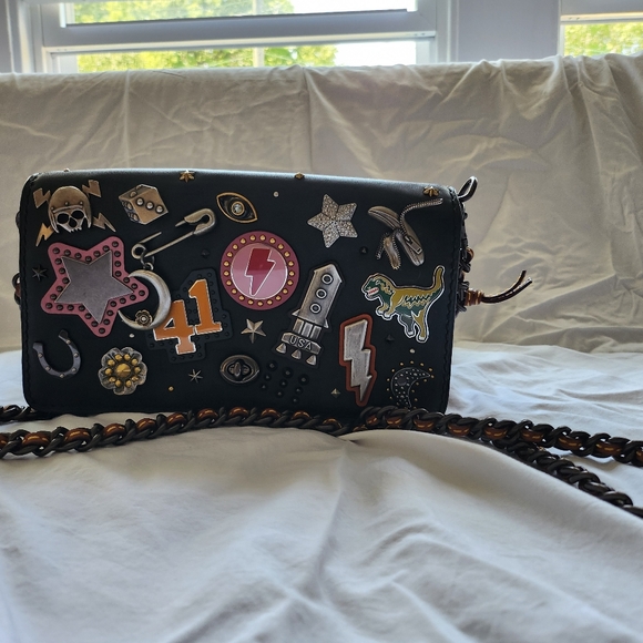 Coach Dinky with Signature Canvas and Souvenir Pins - Picture 3 of 7